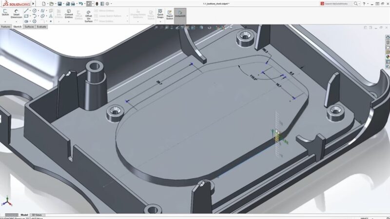 Solidworks, one of the best alternatives to AutoCAD, in action