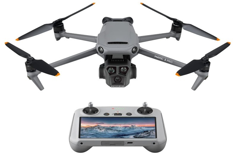 One of the best professional drones with a camera, the DJI Mavic 3 Pro kit.