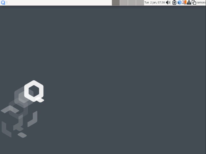 A screenshot of the Qubes OS desktop.