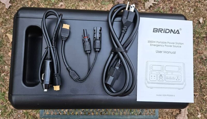 Cables included with BRIDNA PPS2000-3 2000W Portable Power Station