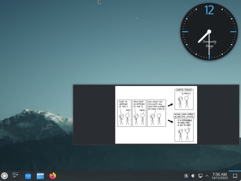 A screenshot showing the KDE Widgets in action.