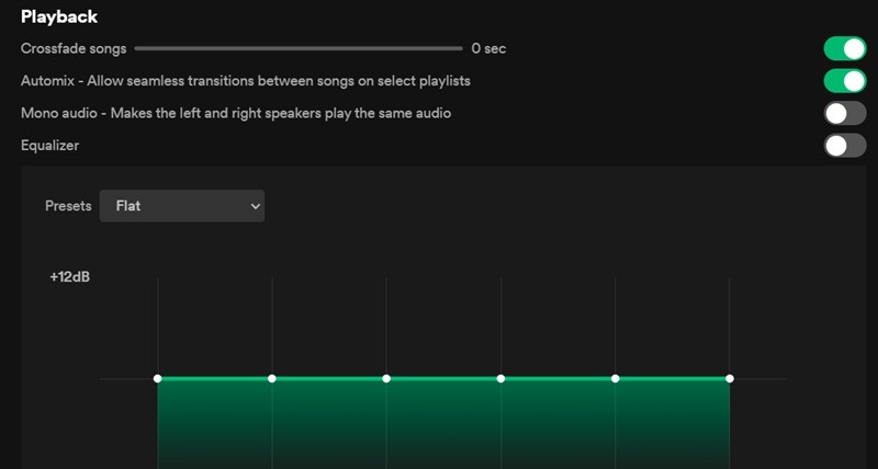 Mono audio function in Spotify desktop app. 