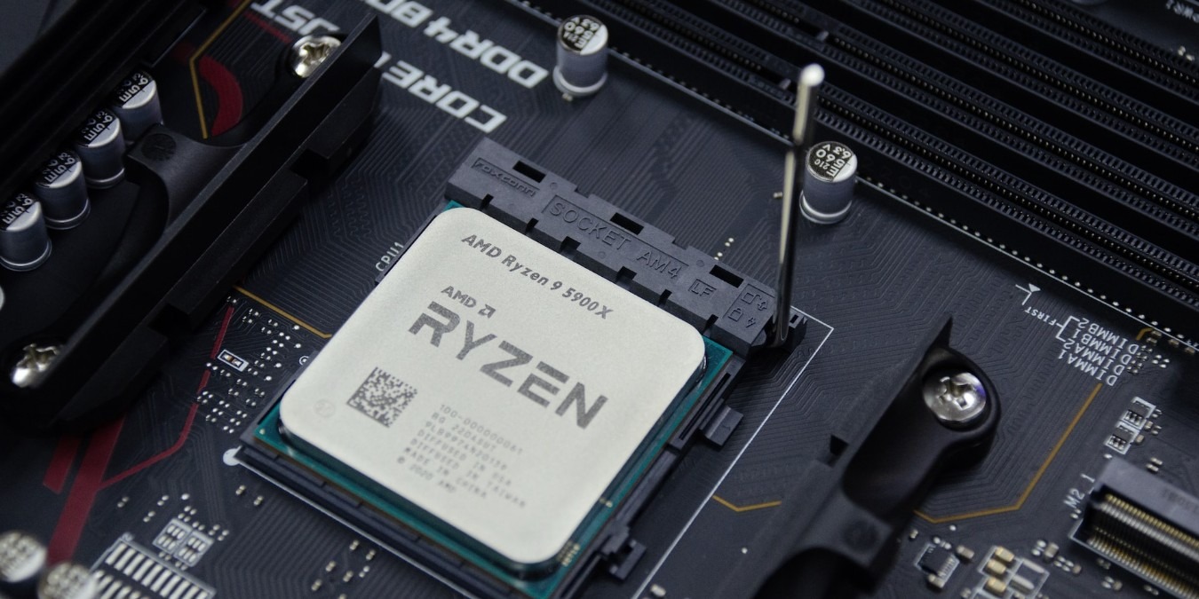 Close up of AMD Ryzen CPU