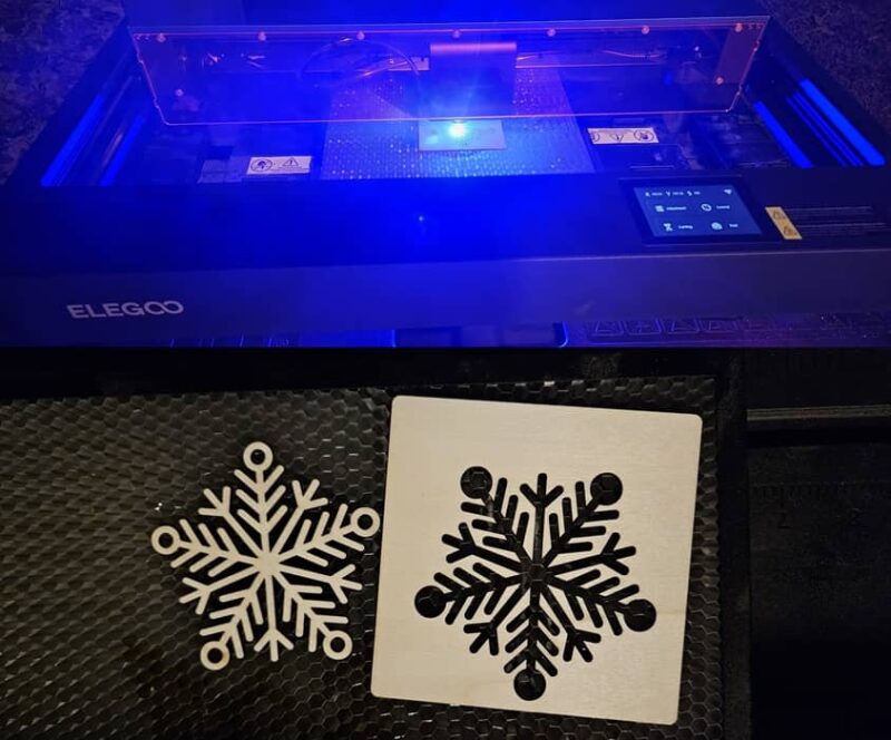 Sample snowflake cutout.