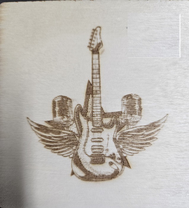 Phecda laser engraver guitar sample.