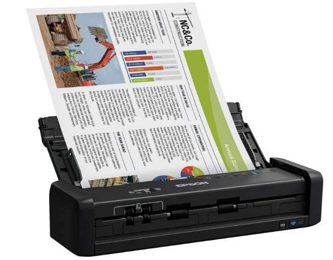 Scanning on one of the best autofeed scanners, the Epson WorkForce ES-300W