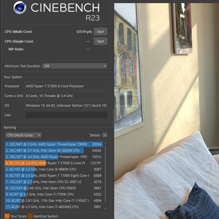 Cinebench screenshot