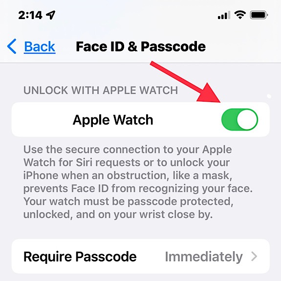 Sign In Face Id Apple Watch