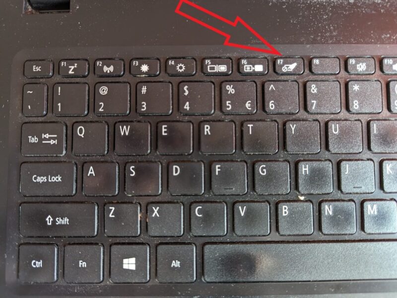 Laptop keyboard function keys