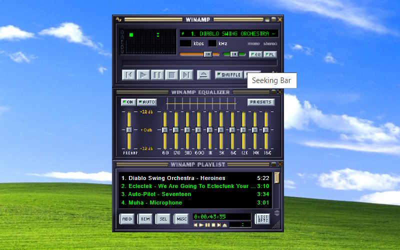 Winamp Playing In Windows Xp Emulator