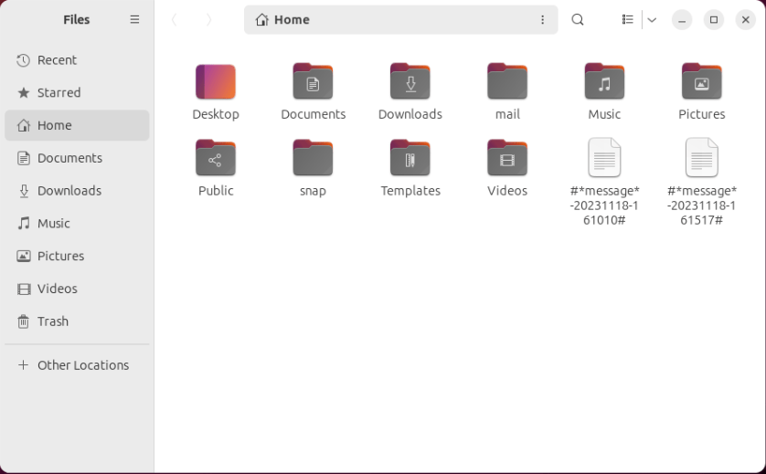 A screenshot showing the Nautilus file manager.